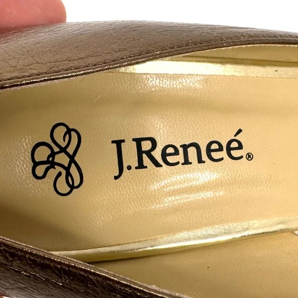 J. Renee Adena Women’s Metalic Gold Stiletto Pumps - Picture 13 of 13